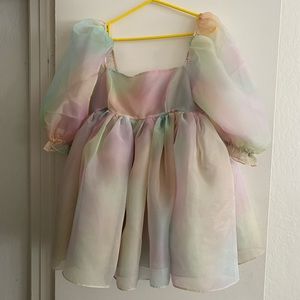 BRAND NEW SELKIE RAINBOW PUFF DRESS